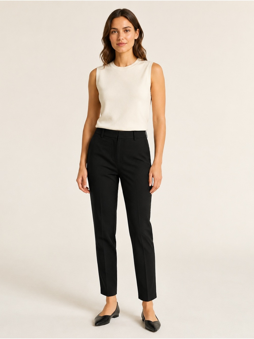 H&M Black Slim-Fit Ankle Slacks Dress Pants - Size 6